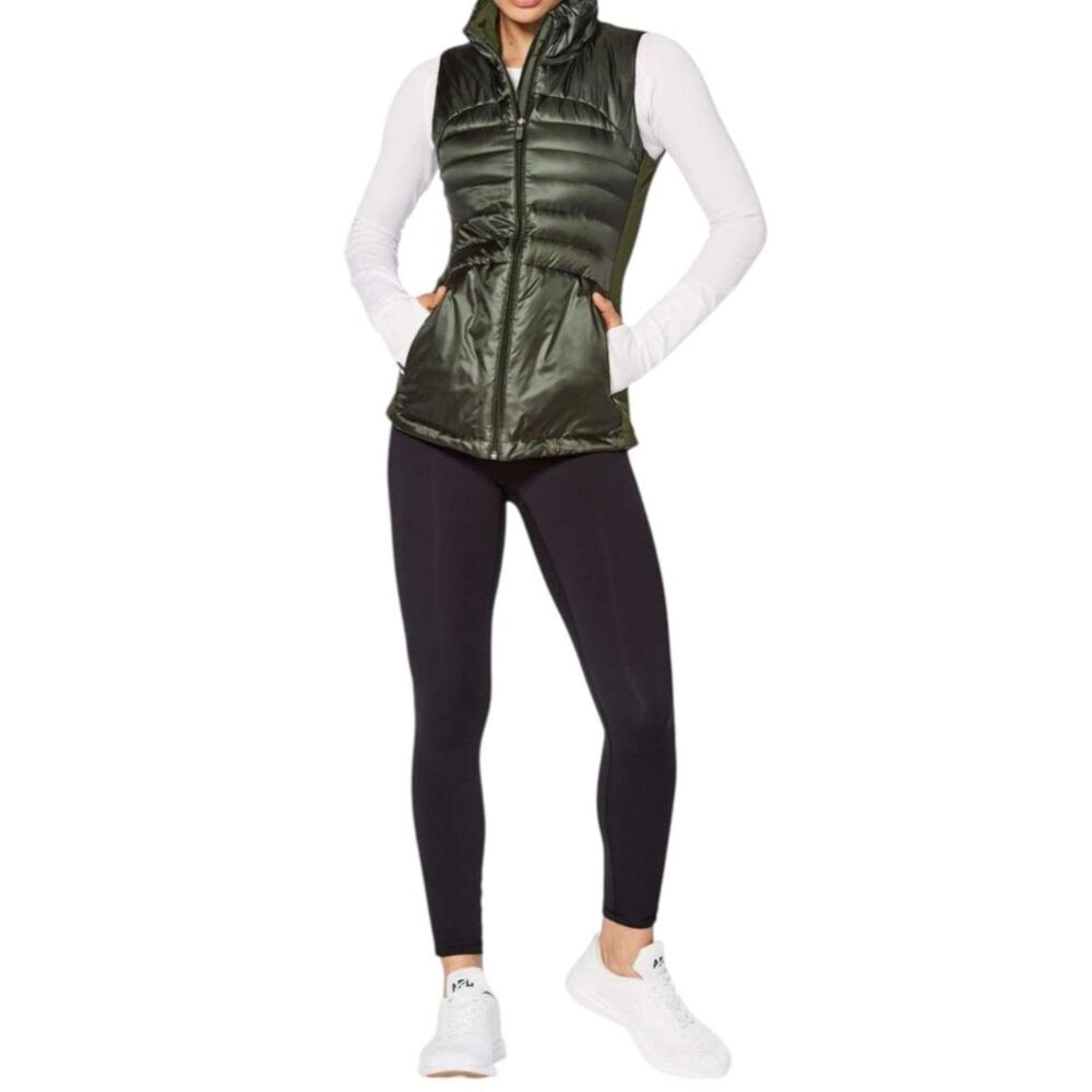 Lululemon Down For A Run Vest Gator Green - Picture 3 of 8